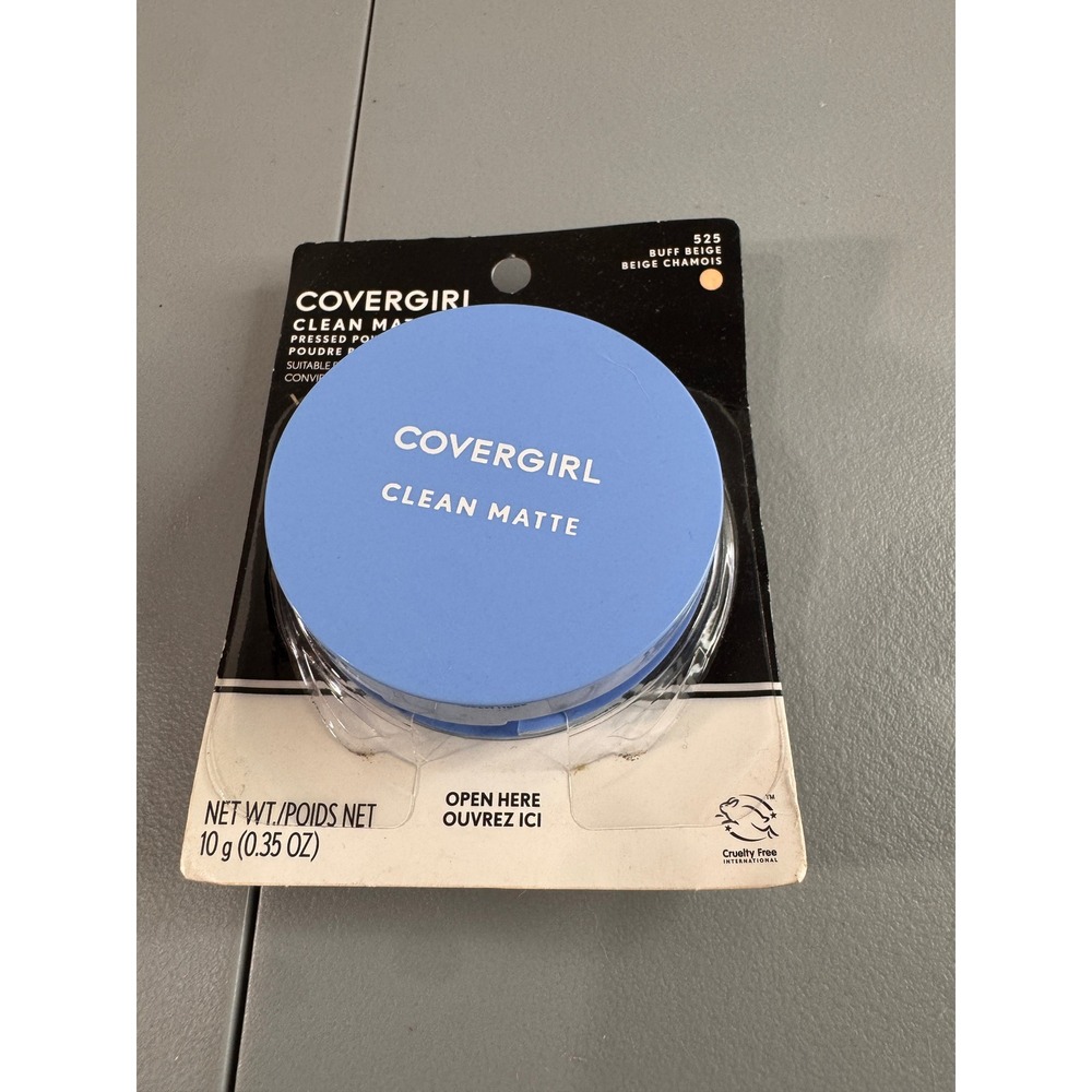 Covergirl Clean Matte Pressed Powder Women 10g Buff Beige New Oily Skin 525